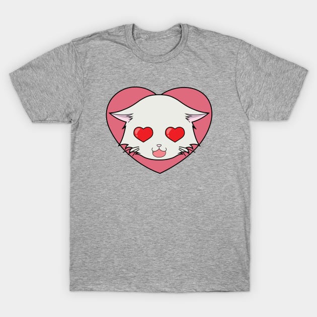 The Love-Stricken Cat T-Shirt by The Kitten Gallery